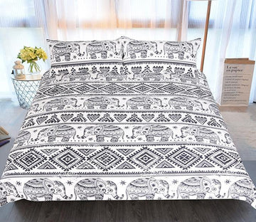 3D Bohemian Elephant 129 Bed Pillowcases Quilt Wallpaper AJ Wallpaper 