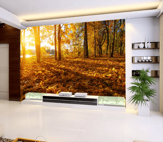 3D Dusk Leaves 1213 Wallpaper AJ Wallpaper 2 