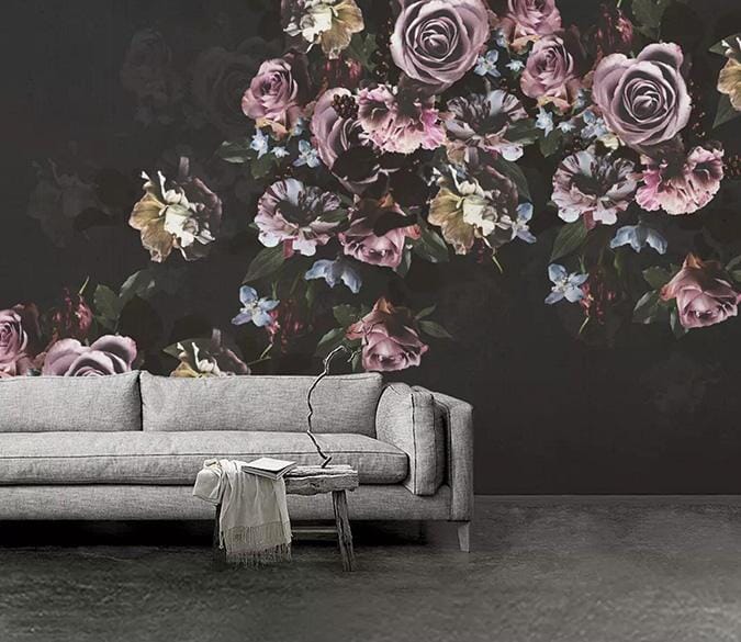 3D RETRO FLOWER 425 in vinyl AJ Wallpaper 