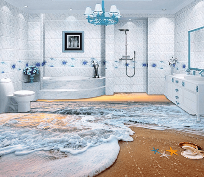 3D Sunset 083 Floor Mural Wallpaper AJ Wallpaper 2 