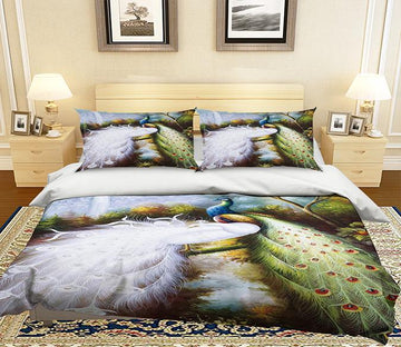 3D Beautiful Peacock 015 Bed Pillowcases Quilt Wallpaper AJ Wallpaper 