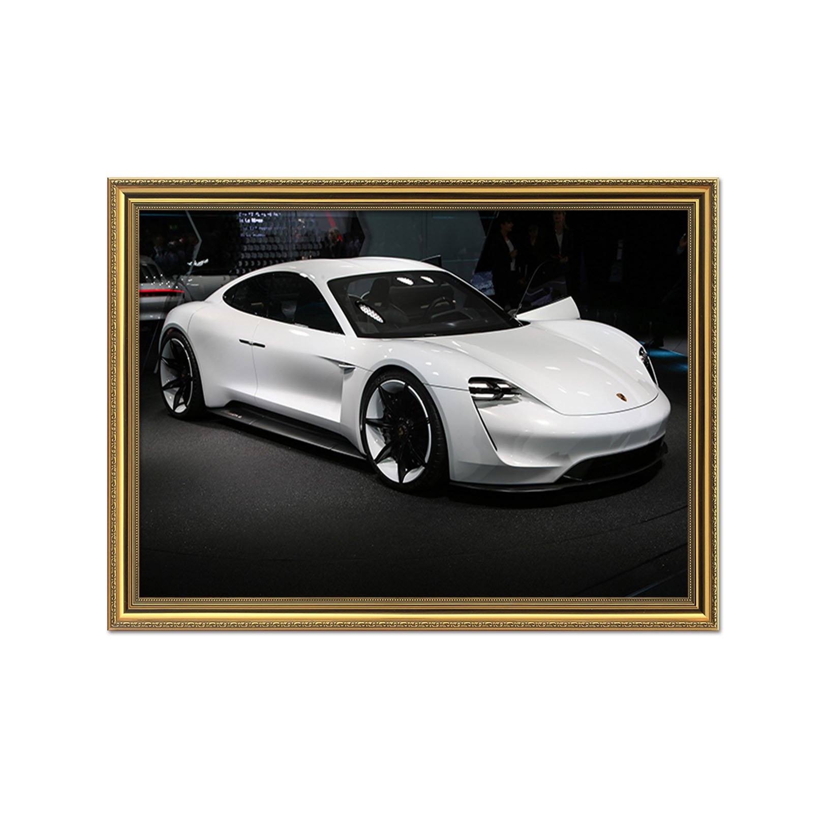 3D White Sports Car 186 Fake Framed Print Painting Wallpaper AJ Creativity Home 