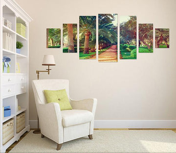 3D Coconut Tree 026 Unframed Print Wallpaper Wallpaper AJ Wallpaper 