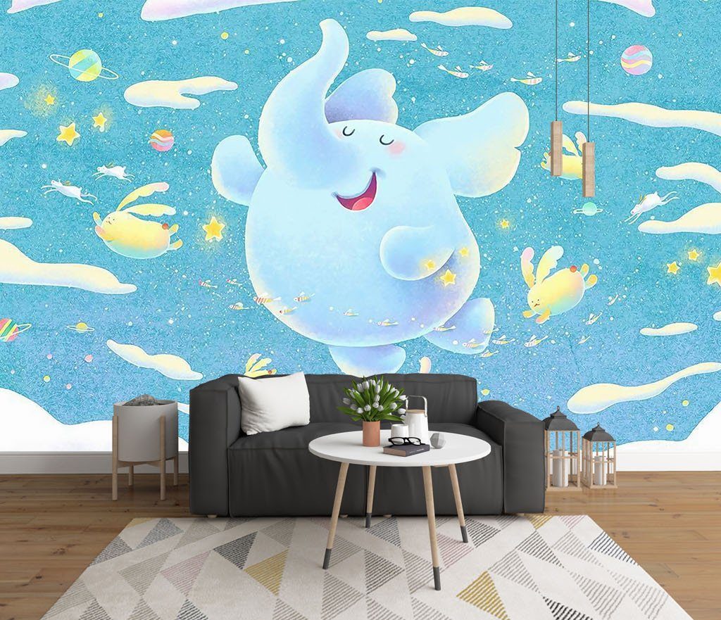 3D Cute Little Elephant 827 Wall Murals Wallpaper AJ Wallpaper 2 