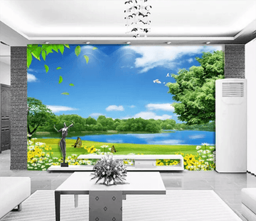 3D Chrysanthemum Butterfly Fragrance 902 Wallpaper AJ Wallpaper 2 