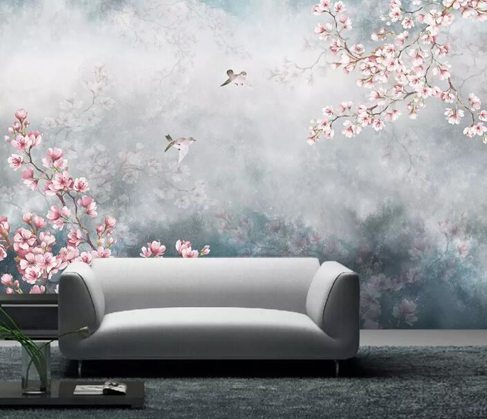 3D Birds And Flowers 374 Wall Murals Wallpaper AJ Wallpaper 2 