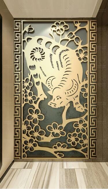 3D Golden Cow WC285 Wall Murals Wallpaper AJ Wallpaper 2 