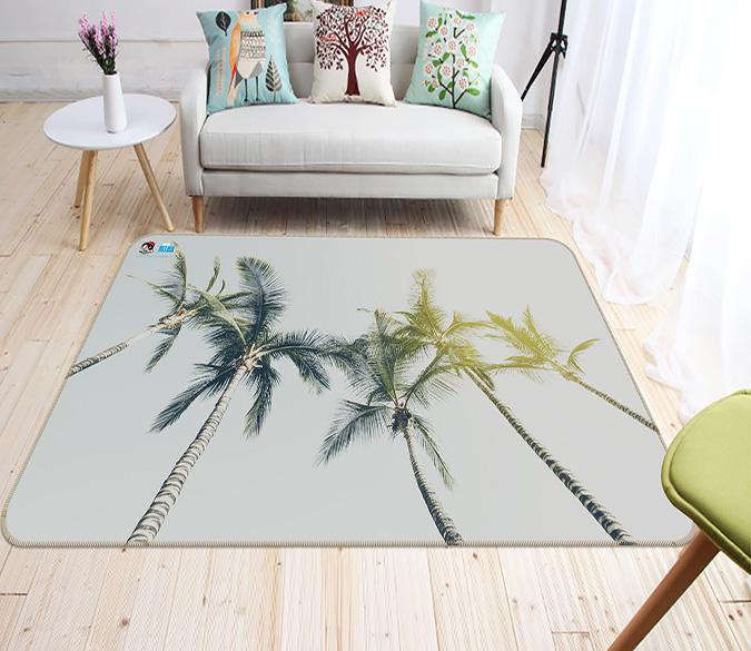 3D High Coconut Tree 168 Non Slip Rug Mat Mat AJ Creativity Home 