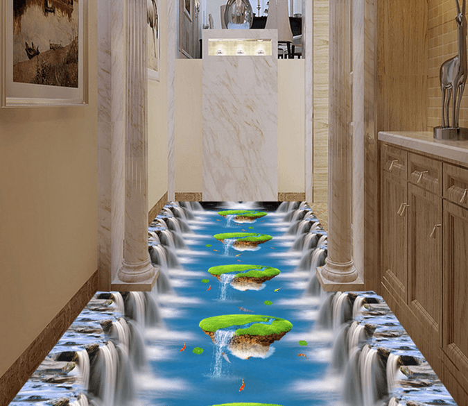 3D River 172 Floor Mural Wallpaper AJ Wallpaper 2 