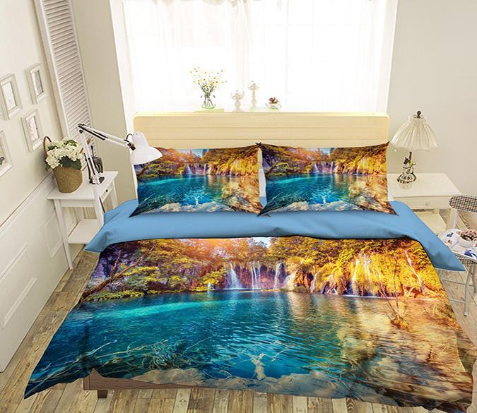 3D Valley River 041 Bed Pillowcases Quilt Wallpaper AJ Wallpaper 