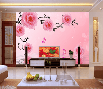 3D Water Butterfly 070 Wallpaper AJ Wallpaper 
