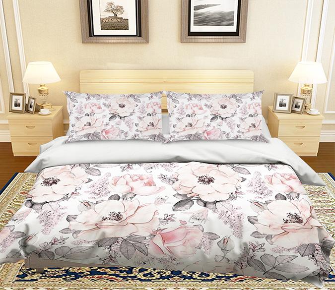 3D Sketch Flower 057 Bed Pillowcases Quilt Wallpaper AJ Wallpaper 