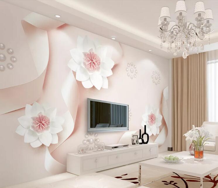 3D Pink Flowers 1143 Wall Murals Wallpaper AJ Wallpaper 2 