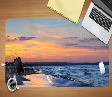 3D Sunset Sea 069 Desk Mat Mat AJ Creativity Home 