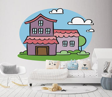 3D Cartoon House 262 Wall Stickers Wallpaper AJ Wallpaper 