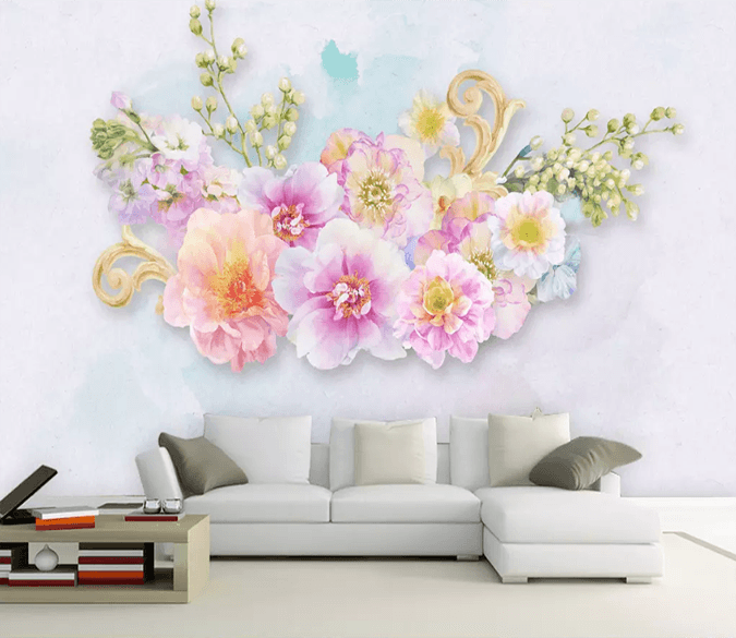 3D Safflower Decoration 1331 Wallpaper AJ Wallpaper 2 