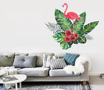 3D Long Leaf Flamingo 178 Wall Stickers Wallpaper AJ Wallpaper 