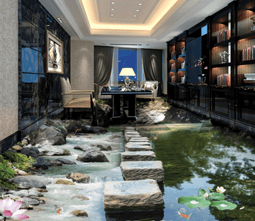 3D Stepping Stone 312 Floor Mural Wallpaper AJ Wallpaper 2 