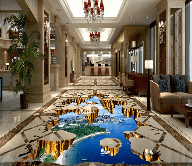 3D Island 151 Floor Mural Wallpaper AJ Wallpaper 2 