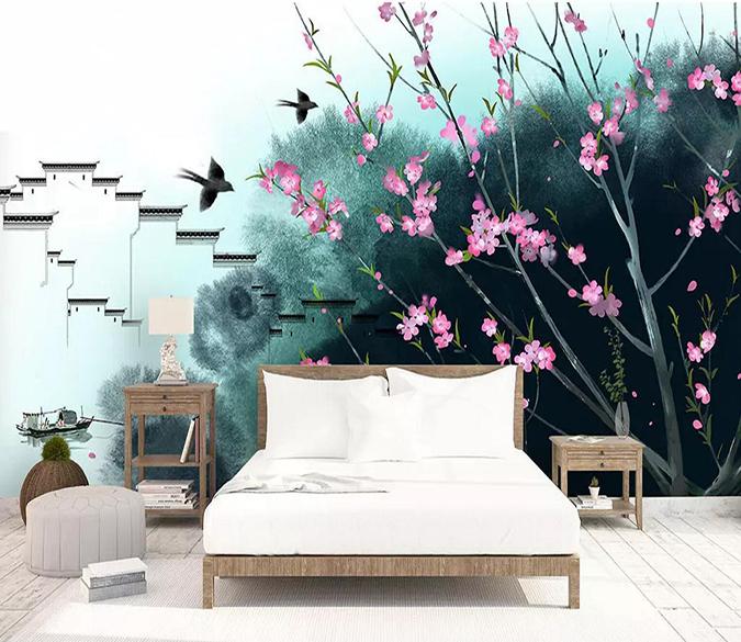 3D Flower Boat 262 Wallpaper AJ Wallpaper 