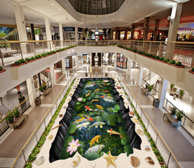 3D Fish Tank 081 Floor Mural Wallpaper AJ Wallpaper 2 