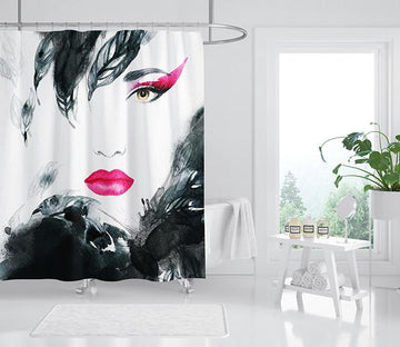 3D Sexy Red Lips 088 Shower Curtain 3D Shower Curtain AJ Creativity Home 