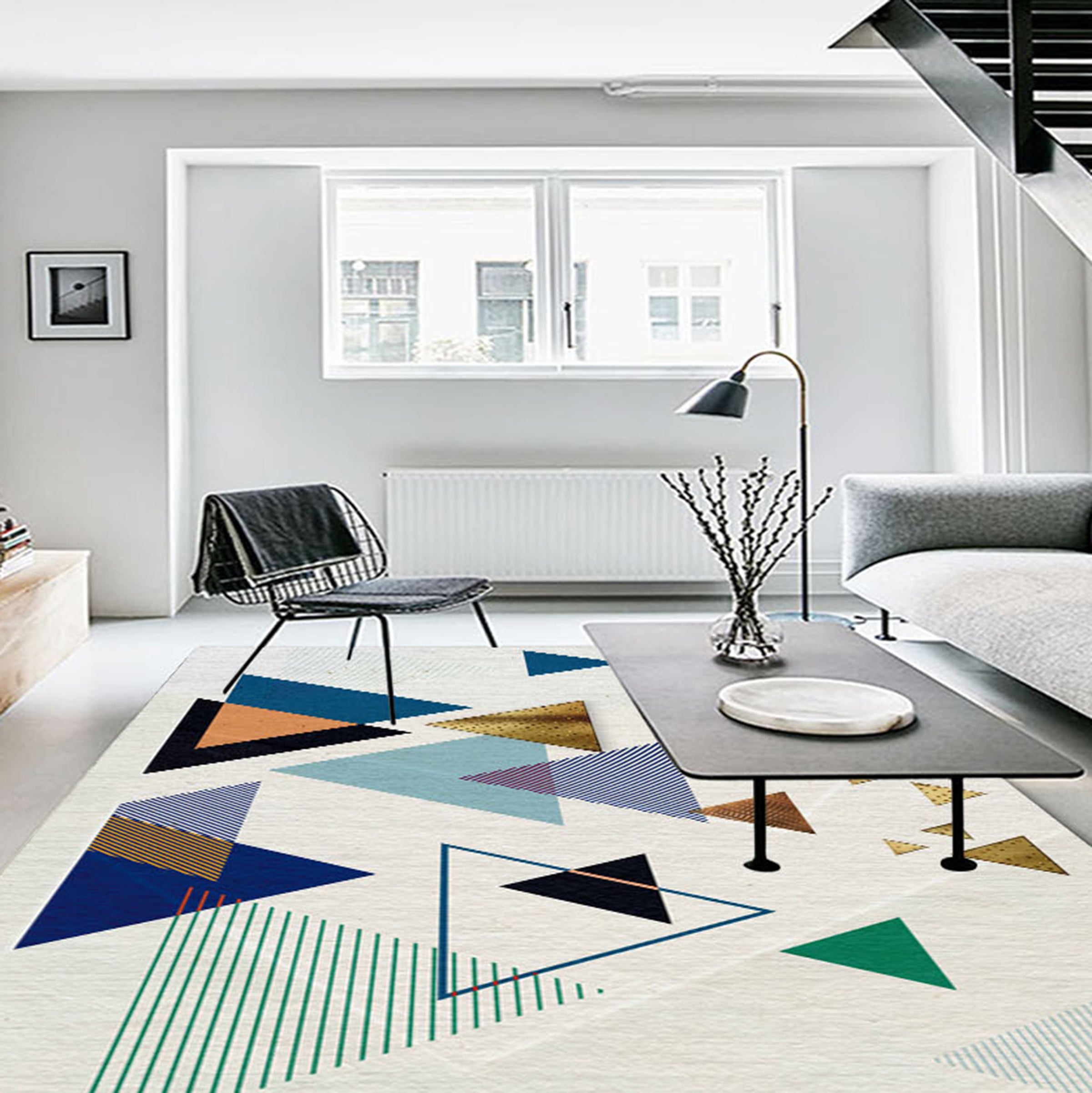 3D Colored Geometric Pattern WG489 Non Slip Rug Mat Mat AJ Creativity Home 