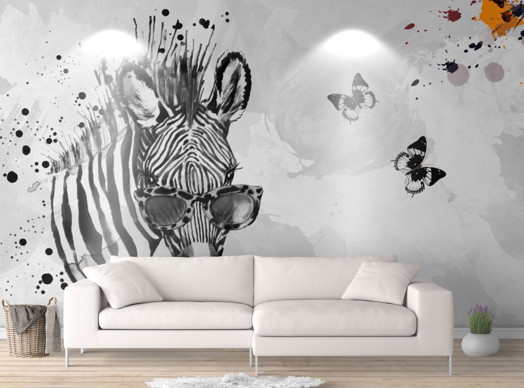 3D Zebra 303 Wall Murals Wallpaper AJ Wallpaper 2 
