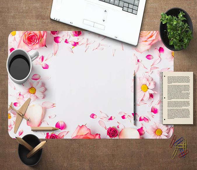 3D Rose Petal 045 Desk Mat Mat AJ Creativity Home 