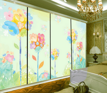 3D Colored Flowers 017 Wallpaper AJ Wallpaper 