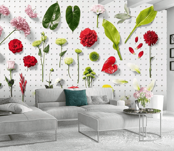 3D Branch Leaves Flowers 1547 Wallpaper AJ Wallpaper 2 