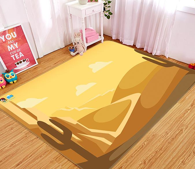 3D Graffiti Yellow 330 Non Slip Rug Mat Mat AJ Creativity Home 