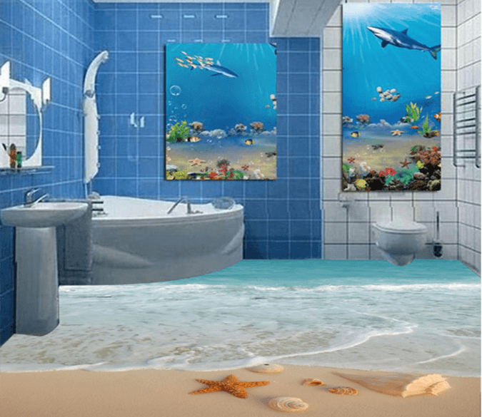 3D Sand Conch 259 Floor Mural Wallpaper AJ Wallpaper 2 