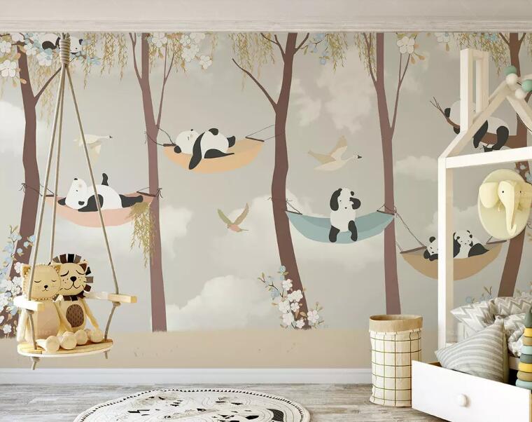 3D Panda 1375 Wall Murals Wallpaper AJ Wallpaper 2 