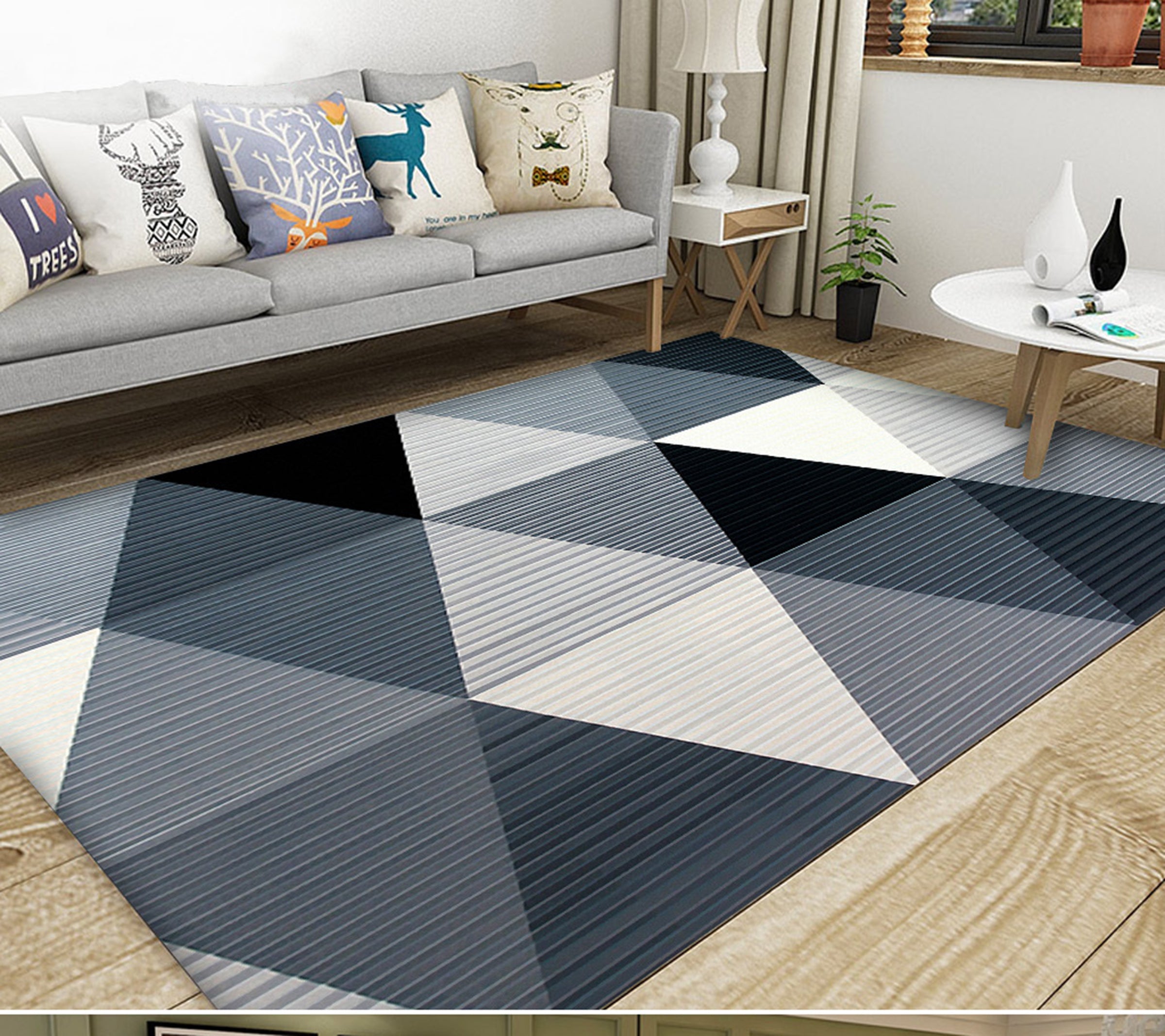 3D Colored Geometric Pattern WG551 Non Slip Rug Mat Mat AJ Creativity Home 