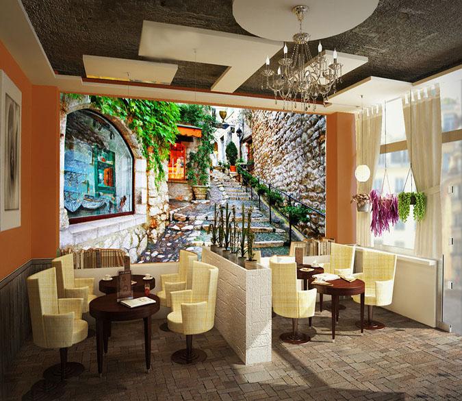 3D Small Alley House 162 Wallpaper AJ Wallpaper 