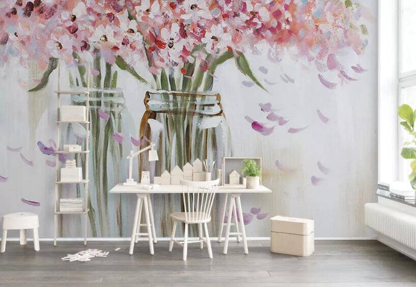 3D Painted Flower WC108 Wall Murals Wallpaper AJ Wallpaper 2 