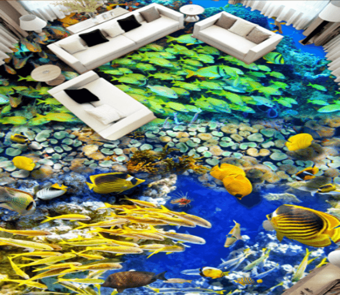 3D Submarine Fish 366 Floor Mural Wallpaper AJ Wallpaper 2 