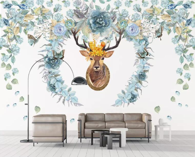 3D Elk Antler 088 Wall Murals Wallpaper AJ Wallpaper 2 