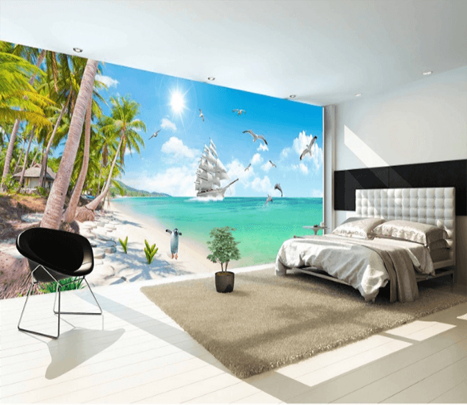 3D Sailboat Sea 132 Wallpaper AJ Wallpaper 