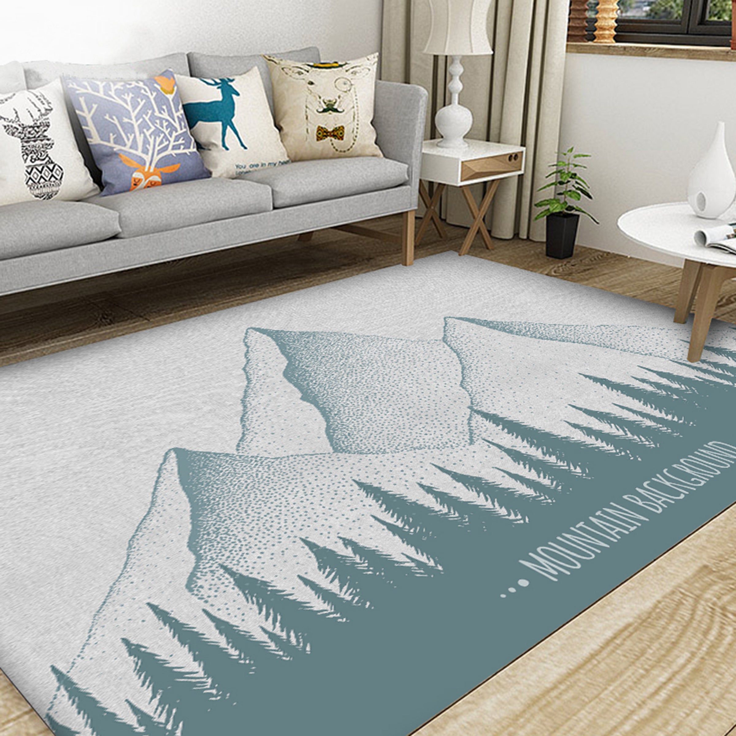 3D Mountain Forest WG536 Non Slip Rug Mat Mat AJ Creativity Home 