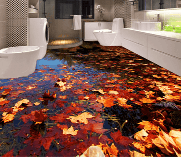 3D Maple Lleaf 127 Floor Mural Wallpaper AJ Wallpaper 2 