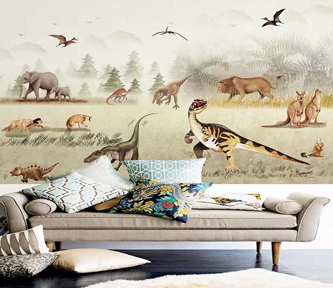 3D Dinosaur Lon Kangaroo 242 Wallpaper AJ Wallpaper 