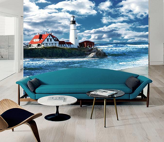 3D House Sea 698 Wallpaper AJ Wallpaper 
