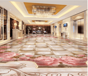 3D Flowers 009 Floor Mural Wallpaper AJ Wallpaper 2 