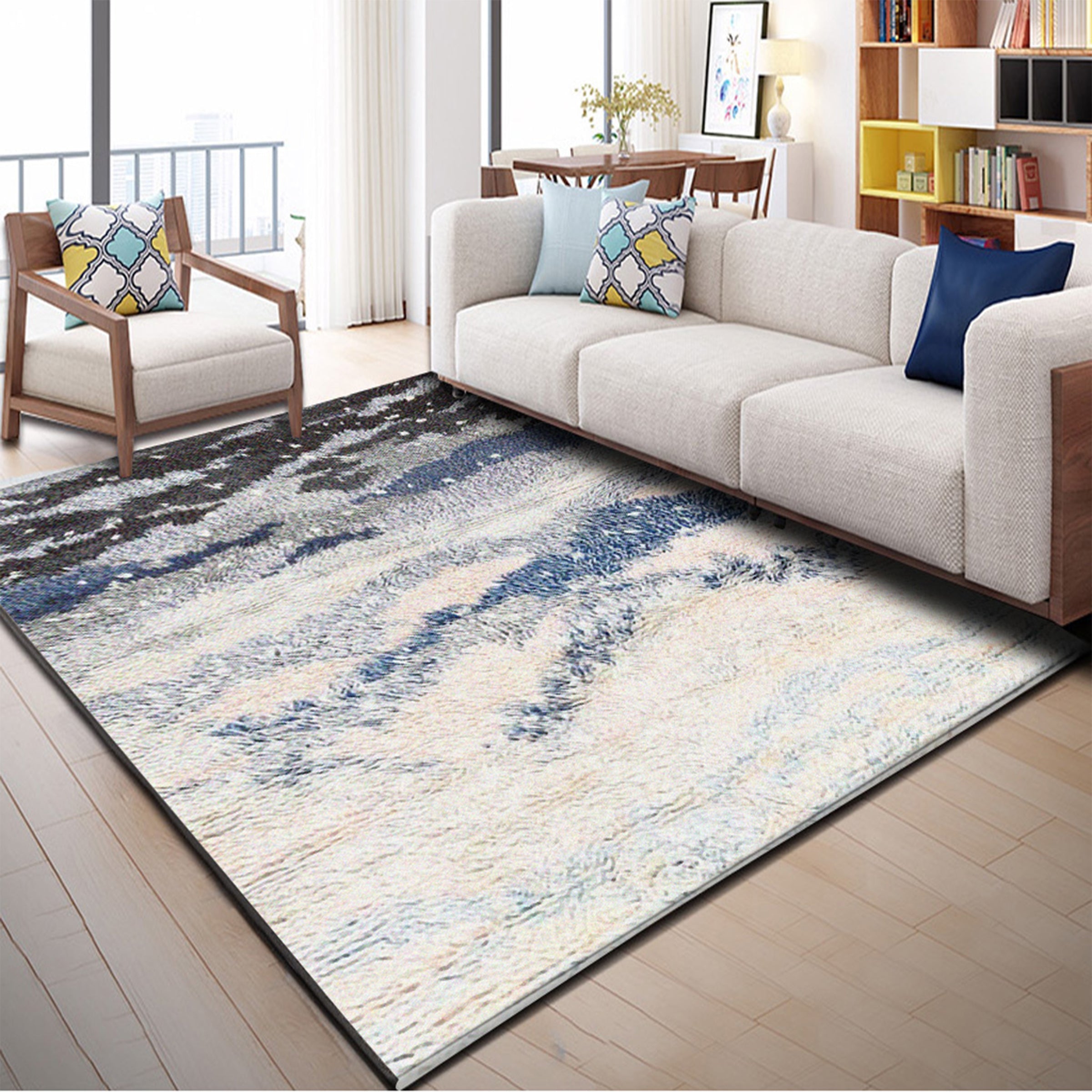 3D Gray Blue Spots WG134 Non Slip Rug Mat Mat AJ Creativity Home 