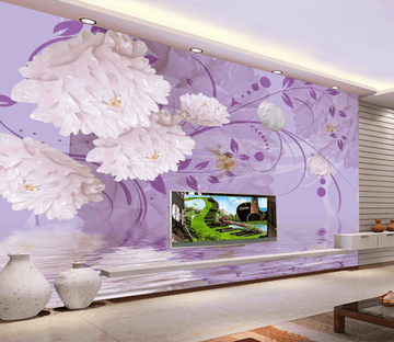 3D Jade Flower 352 Wallpaper AJ Wallpaper 
