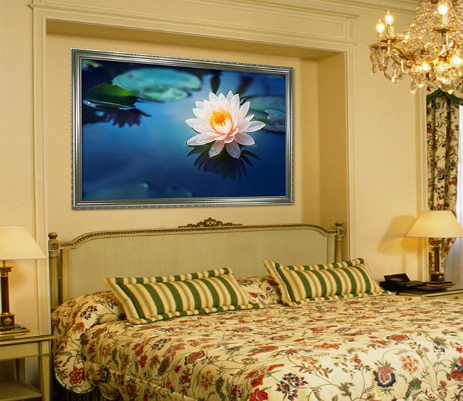 3D Lotus Pond 103 Fake Framed Print Painting Wallpaper AJ Creativity Home 