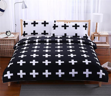 3D Black Cross 179 Bed Pillowcases Quilt Wallpaper AJ Wallpaper 