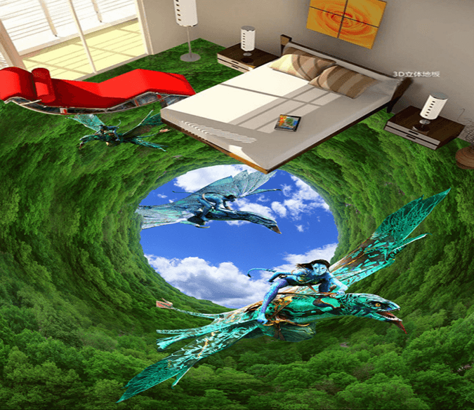 3D Flight 053 Floor Mural Wallpaper AJ Wallpaper 2 